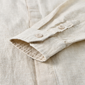 <span class=keywords><strong>Camicia</strong></span> Casual da <span class=keywords><strong>uomo</strong></span> con bottone All-Match stile coreano a manica lunga tinta unita Anti-rughe traspirante ampia aderente - Product Image 4