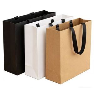 Sacs en papier de luxe réutilisables avec logo personnalisé, sacs cadeaux, sacs de shopping en carton avec poignées pour vêtements, vente en gros - Product Image 6