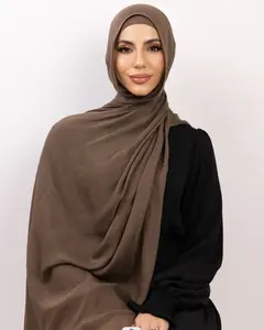 Breathable Light Weight Soft Cotton Modal Rayon Viscose Woven Modal Muslim Women Shawl Hijab Scarf