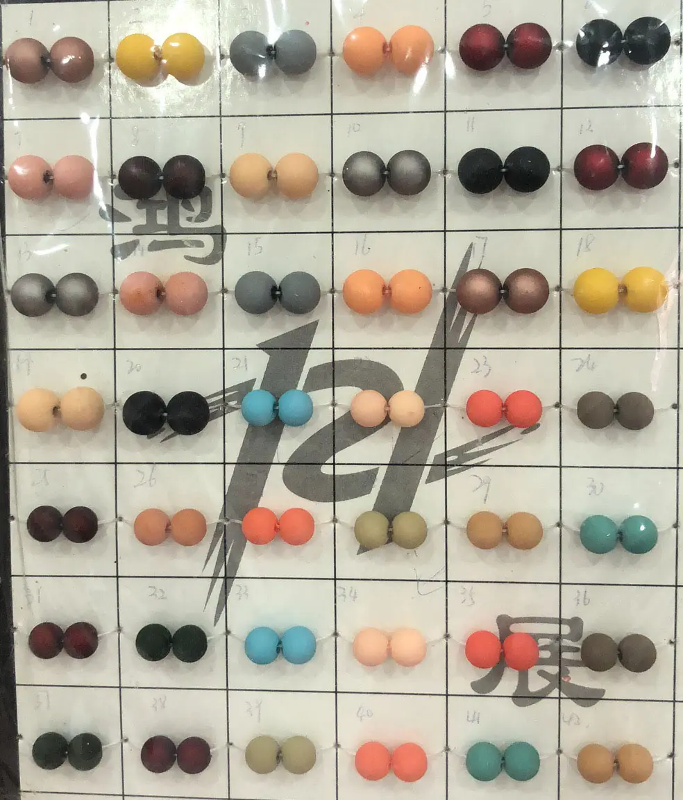 Multi-Colore Opaco Halfcut In Plastica ABS Branelli Della Perla Per La Decorazione