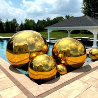 Vente flash - Ballons géants en PVC métallisé double couche dorés, ballons gonflables brillants pour la décoration de fête avec logo personnalisé