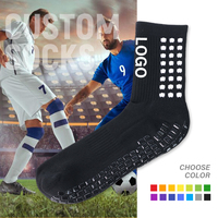 Chaussettes de football antidérapantes personnalisées avec logo professionnel, rembourrées, pour jeunes sportifs, avec grip sur le dessous pour le printemps
