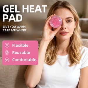 Compresse de gel chaud/froid réutilisable de forme personnalisée, coussin de glace rond pour soulagement de la douleur, thérapie physique portable, 10x10cm, 70g de billes de gel - Product Image 5