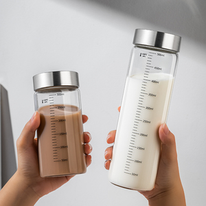 Vidrio de borosilicato alto Drinkware100ML 200ml 300ml 500ml Frasco de cocina y botella de <span class=keywords><strong>agua</strong></span>/leche Suministro directo de fábrica - Product Image 3