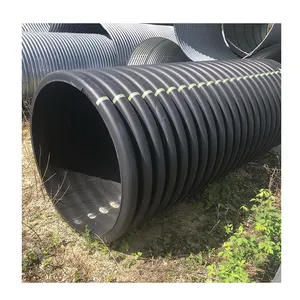 Tubes en plastique ondulés/HDPE SN4 Drainage dwc hdpe tuyau ponceau en plastique prix/hdpe double paroi tuyau ondulé