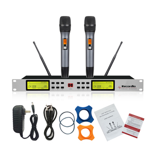 Micrófono inalámbrico UHF profesional más vendido en el mercado de la moda con una distancia de transmisión de 100 metros - Product Image 2