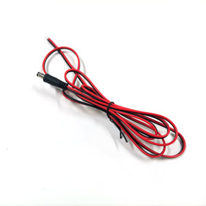 DC5521 prise mâle <span class=keywords><strong>2G</strong></span> 0.5MM2 câble d'alimentation fil rouge et noir à l'extrémité dénudée 1 m - Product Image 6
