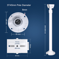 150-300cm accessoires de vidéosurveillance en aluminium support de caméra de vidéosurveillance support universel 45mm diamètre 1.5-3M support télescopique de vidéosurveillance