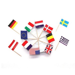 Tùy chỉnh Đảng tráng miệng Gậy cupcake toppers Cocktail chọn tre tăm Cờ Giấy cờ thực phẩm chọn với thanh - Product Image 2