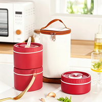 316 Edelstahl BPA-freie 5-Fach Isolierte Moderne Minimalistische Lunchbox mit Besteck und Suppenbecher für Studenten und Büroangestellte