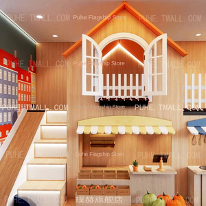 Lit de cabane dans les arbres personnalisé en bois massif Conception de toboggan à vent Lit superposé durable pour chambre de garçon et fille Lit mezzanine Design créatif - Product Image 1