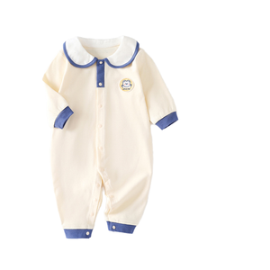 Combinaison bébé garçon à carreaux, style smoking, tenue de gentleman formelle avec nœud papillon pour baptême, combinaison bébé confortable - Product Image 1