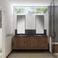 Meuble-lavabo en bois design moderne Meuble-lavabo en bois tendance et durable Meuble-lavabo à prix abordable avec double vasque