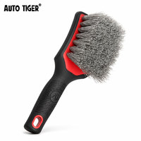 Brosse de nettoyage de pneus de voiture ATUO TIGER RED+Black, brosse de nettoyage de tapis, brosse de nettoyage de pneus, brosse de détaillage automobile
