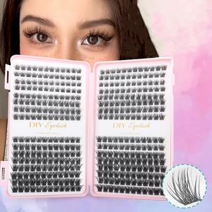 Custom Private Label 200D Mega Volume <b>Lash</b> Clusters 10-16MM Fluffy 3D Eyelash Clusters <b>Kit</b> Synthetic Hair Segmented <b>Lash</b> Book - Product Image 1
