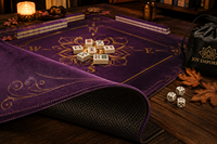 Tapis de Mahjong américain Starry Night de 33 pouces, antidérapant, en caoutchouc, écologique, pliable, pour 4 joueurs, avec règles imprimées et poignée de transport