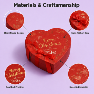 Boîte cadeau romantique en forme <span class=keywords><strong>de</strong></span> cœur pour la Saint-Valentin, charme <span class=keywords><strong>de</strong></span> Noë<span class=keywords><strong>l</strong></span> pour amoureux, souvenir <span class=keywords><strong>de</strong></span> Noë<span class=keywords><strong>l</strong></span>, emballage en papier mignon et adorable - Product Image 3