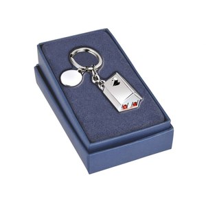 Llavero Metálico Personalizado con Luz Roja y Logotipo Personalizable para Uso Empresarial con un Diseño Único 'Casa' - Product Image 2