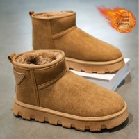 Nouvelle Collection Hiver 2026 – Bottines Courtes Chaudes Doublées Polaire Épaissies à Bout Rond, Mocassins Plateformes en Nubuck et Daim, Bottes de Neige