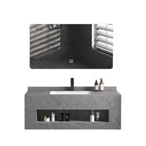 YIDA <span class=keywords><strong>Vanity</strong></span> batu Sintered kamar mandi, ukuran bentuk 32 hingga <span class=keywords><strong>56</strong></span> inci warna dan tekstur disesuaikan lemari rias kamar mandi - Product Image 1