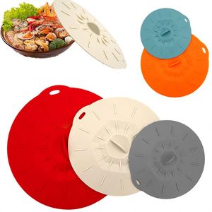 Lot de 5 couvercles alimentaires en silicone résistants à la chaleur et non toxiques pour micro-ondes, couvercles à ventouse, compatibles lave-vaisselle - Product Image 1