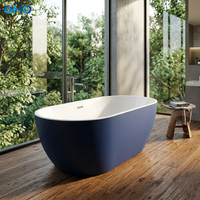 Baignoire de massage autoportante en acrylique OHO, légère, robuste, matériau écologique, design ovale moderne, utilisation intérieure, garantie 1 an