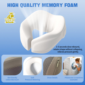 Oreiller de voyage <span class=keywords><strong>ergonomique</strong></span> en mousse à mémoire de forme pour avion - Ensemble d'oreillers de vol respirants en maille avec boîte cadeau et masque pour les yeux OEM - Product Image 4