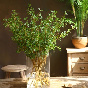 Foglie Artificiali di Milan per Composizioni Floreali, Piante Verdi Fresche Naturali, Stile Artistico Nordico Giapponese, Decorazione per Interni - Product Image 2