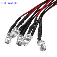 Câble support de lumière LED, 20cm, émetteur Diode lumineuse, pré-câblé, transparent, couleur au choix, 3mm, 5mm, 10mm, 8mm, DC 24V, 12V, 12V, DC