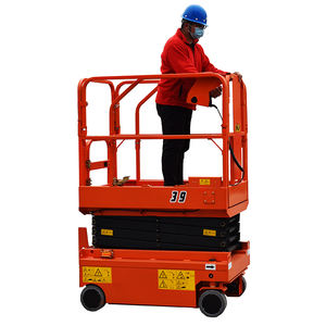 UNW Platform hidrolik Mini Manual, pengangkat gunting elektrik 300kg dengan kemudi hidrolik - Product Image 5