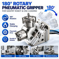 Pince pneumatique rotative à 180 degrés pour robot portique, machine CNC, chargement et déchargement automatiques, automatisation de la fin de bras