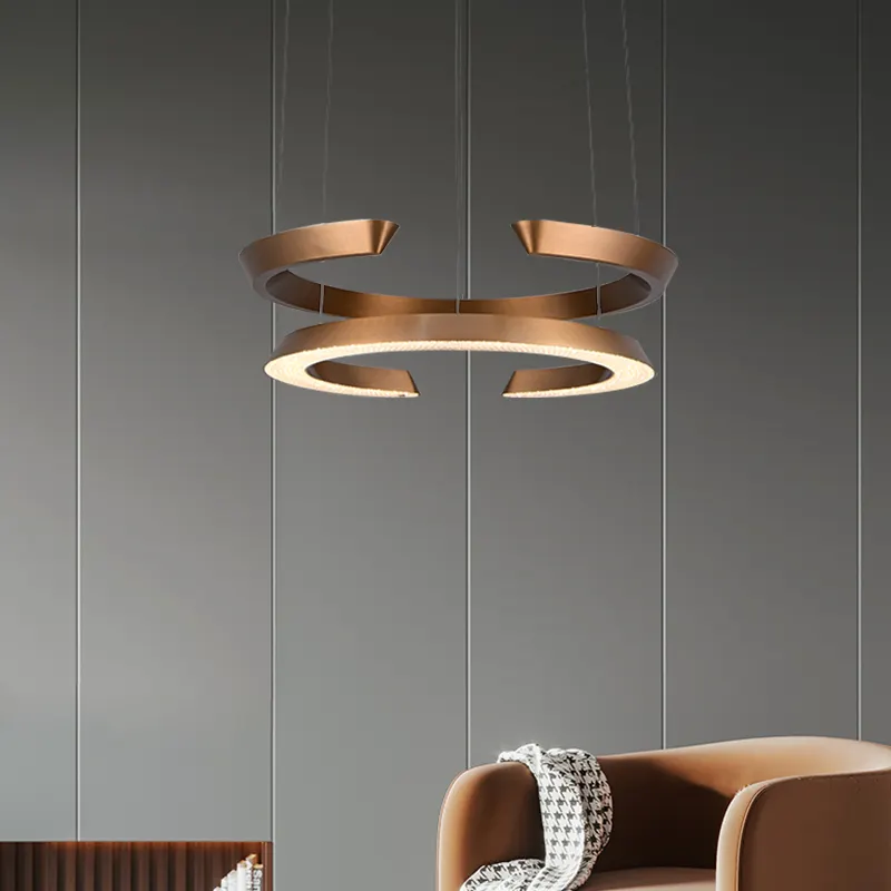 New Modern Chandelier Ring Can Lift Gesture Dimmable led Fixtures for living room kitchen light