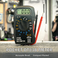 Pocket DT83B Multimeter Digital - Pengukur Amper, Volt, & Penguji Resistor