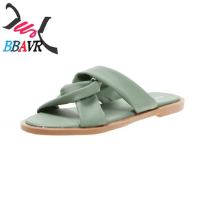 Sandalias de Verano Nuevas, Tipo Chanclas, con Suela Plana, Suaves, Negras, para Mujer - Product Image 4