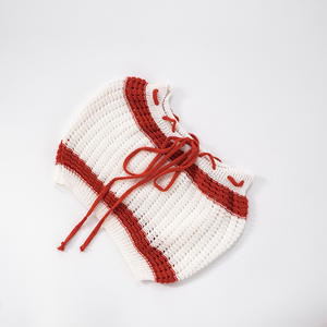 Completo Estivo 2026 Taglia USA, Set Due Pezzi da <span class=keywords><strong>Donna</strong></span> in Maglia all'Uncinetto, Abbigliamento da Spiaggia con Pantaloncini Carini - Product Image 6