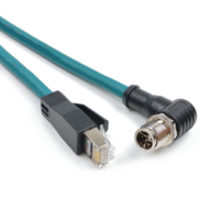 Conector Circular M12 de 8 Pines, Código X, Blindado Industrial, Instalación en Campo, Conector Macho y Hembra de Metal, IP67 Impermeable, Conector para PCB