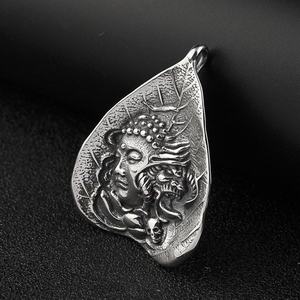 Collares de Buda, Colgantes de Acero Inoxidable 316L, Joyería Religiosa, Estilos Retro, Collar Budista - Product Image 2