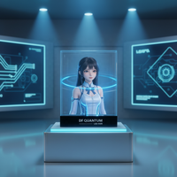 Kipas Proyektor Holografik 3D Mini Resolusi Tinggi Keluaran Terbaru 2026, Portabel, Kecerahan 2100cd, Garansi 1 Tahun, Remote Aplikasi