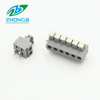 Borne de pression sans vis Zhongbo ZB235V pour carte PCB, conducteur de 0,7 mm, espacement de 5,0 mm, ignifuge et résistant au feu KF