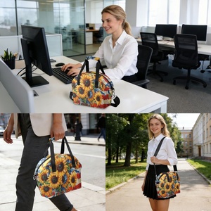 Nouvelle sacoche isotherme personnalisée jaune tournesol, durable et imperméable, facile à transporter et à garder au chaud - Product Image 5