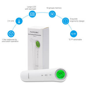 CE MDR 510K termometer telinga inframerah Digital elektrik yang disetujui termometer perawatan kesehatan bayi non-kontak untuk deteksi dini dibuat - Product Image 5
