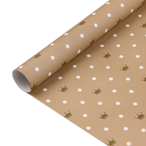 Rollo de papel Kraft diario de 80g al por mayor 43*300cm regalo embalaje personalizado de lujo papel de regalo - Product Image 4