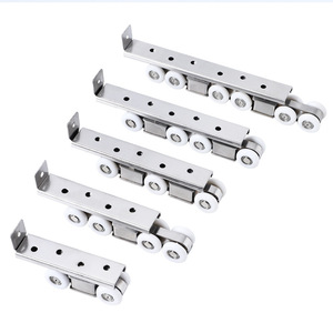 Rouleau de porte coulissante en acier inoxydable avec roues en nylon, lisse et durable, pour portes en bois et en verre - Product Image 4