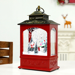 Elonna Resin Christmas <b>Snow</b> Blowing <b>Globe</b> with Music & Lighting Water Spinning Glitter Effect Seasonal Table Decor - Product Image 3
