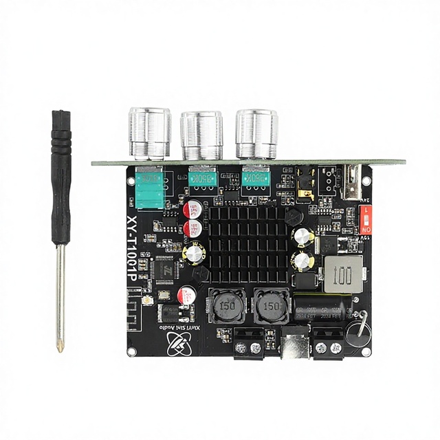 T1001P Mono 100W/200W Audio Amplifier Board TPA3116D2 High and Low Frequency Adjustment TWS Box Audio Module