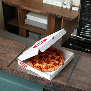 Boîtes à pizza de qualité <span class=keywords><strong>alimentaire</strong></span> en gros, 7 à 12 pouces, <span class=keywords><strong>carton</strong></span> blanc/ondulé en option, résistant à l'huile - Product Image 5