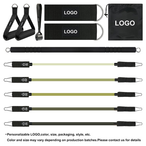 5 Levels 11 Pack Resistance Bands Set with Foam Handles Ankle Straps for Strength Training Physical Therapy Yoga Pilates - Product Image 5