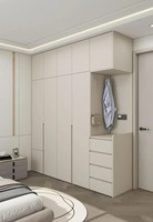 Armoire en bois moderne simple pour chambre à coucher Mobilier d'ensemble de taille personnalisée pour la maison Durable pour le salon