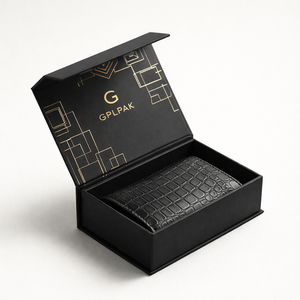 Caja <span class=keywords><strong>de</strong></span> Regalo <span class=keywords><strong>de</strong></span> Lujo Ecológica <span class=keywords><strong>de</strong></span> 2 Piezas con Logotipo <span class=keywords><strong>de</strong></span> Leopardo Negro y Dorado Personalizado, Embalaje <span class=keywords><strong>de</strong></span> Marca para Carteras - Product Image 6