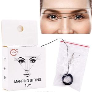 Fil à sourcils pré-encré de marque privée 10m <span class=keywords><strong>noir</strong></span> et blanc Microblading maquillage Permanent chaîne de cartographie des sourcils pour l'Académie d'art corporel - Product Image 2